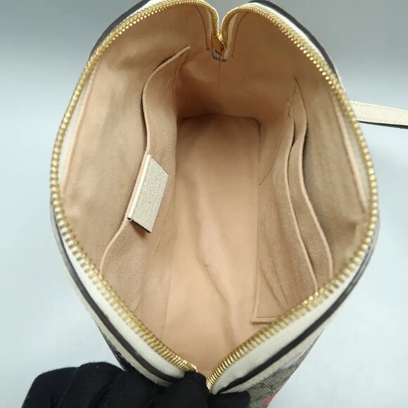 GUCCI Ophidia Dome Brown Flora Canvas Shoulder Bag 1189-022125 - Picture 9 of 11